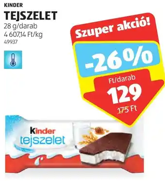 ALDI KINDER TEJSZELET 28g ajánlat