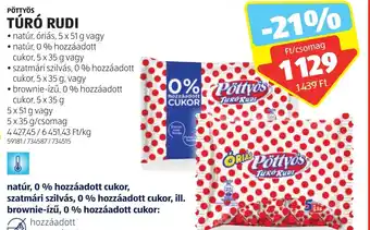 ALDI PÖTTYÖS TÚRÓ RUDI 5x35g ajánlat