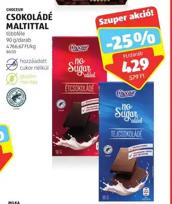 CHOCEUR CSOKOLÁDÉ MALTITTAL 90g