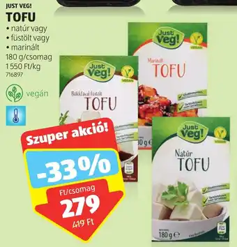 ALDI JUST VEG TOFU 180g ajánlat