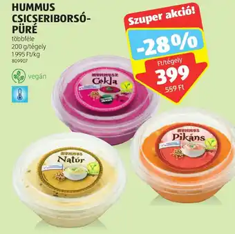 ALDI HUMMUS CSICSERIBORSÓ PÜRÉ 200g ajánlat