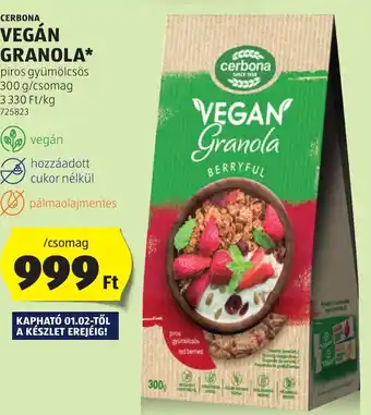 CERBONA VEGÁN GRANOLA 300g