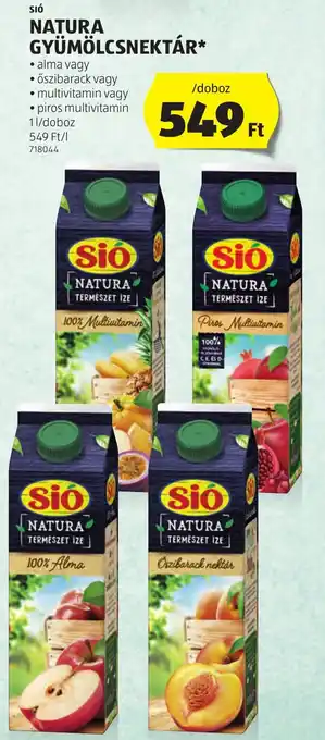 SIÓ NATURA GYÜMÖLCSNEKTÁR 1l