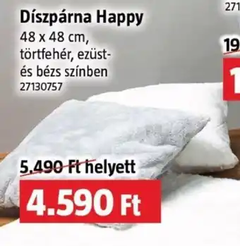 Díszpárna Happy