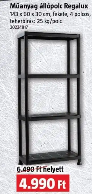 Bauhaus Műanyag állópolc Regalux ajánlat