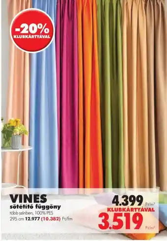 VINES sötétítő függöny