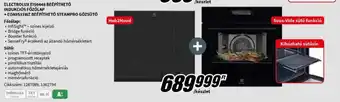 Media Markt ELECTROLUX EIS6448 BEÉPÍTHETŐ INDUKCIÓS FŐZŐLAP EOA9S31WZ BEÉPÍTHETŐ STEAMPRO GŐZSÜTŐ ajánlat