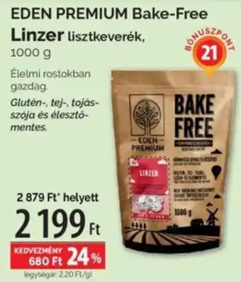 Pingvin Patika EDEN PREMIUM Bake-Free Linzer lisztkeverék 1000g ajánlat