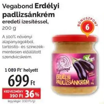 Vegabond Erdélyi padlizsánkrém eredeti ízesítéssel 200 g