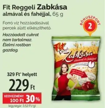 Pingvin Patika Fit Reggeli Zabkása almával és fahéjjal 65g ajánlat