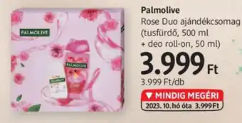 DM Palmolive Rose Duo ajándékcsomag (tusfürdő 500ml+deo roll-on 50ml) ajánlat