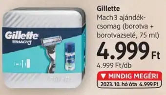 Gillette Mach 3 ajándék-csomag (borotva+borotvazselé 75ml)