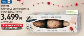 DM alverde fürdőgolyó ajándékcsomag 3x50g ajánlat