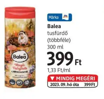DM Balea tusfürdő 300 ml ajánlat