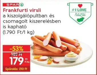 Spar SPAR Frankfurti virsli 10 dkg ajánlat