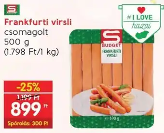 Spar Frankfurti virsli 500 g ajánlat