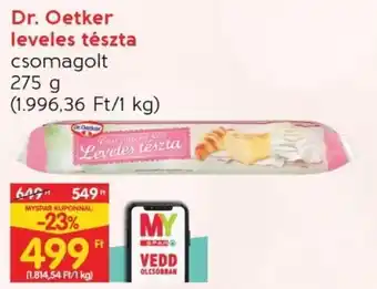 Spar Dr. Oetker leveles tészta 275 g ajánlat