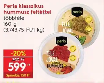 Spar Perla klasszikus hummusz feltéttel 160 g ajánlat