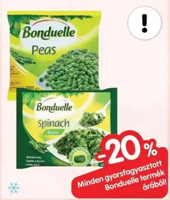 Spar Minden gyorsfagyasztott Bonduelle termék árából! ajánlat