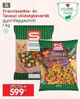 Franciasaláta- és Tavaszi zöldségkeverék 1 kg