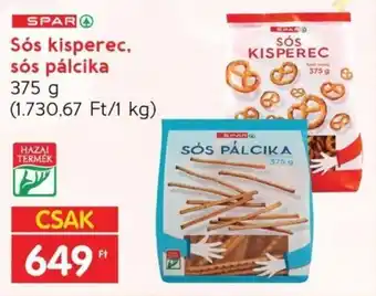 Spar SPAR Sós kisperec, sós pálcika 375 g ajánlat
