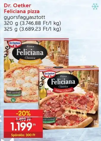Spar Dr. Oetker Feliciana pizza 320 - 325 g ajánlat