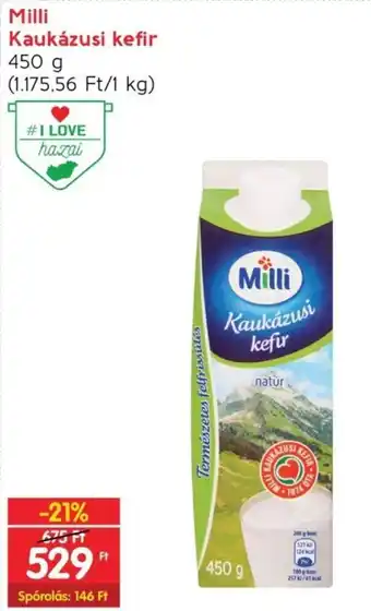 Spar Milli Kaukázusi kefir 450 g ajánlat