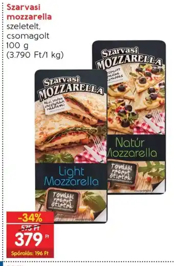 Spar Szarvasi mozzarella 100 g ajánlat