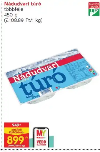 Spar Nádudvari túró 450 g ajánlat