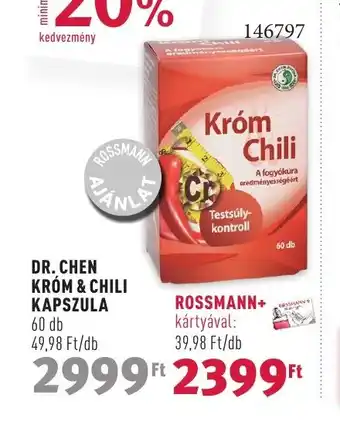Rossmann DR. CHEN KRÓM & CHILI KAPSZULA 60 db ajánlat