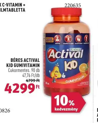 Rossmann BÉRES ACTIVAL KID GUMIVITAMIN 90 db ajánlat