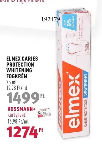 Rossmann ELMEX CARIES PROTECTION WHITENING FOGKRÉM 75 ml ajánlat
