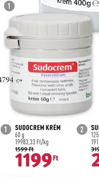 Rossmann SUDOCREM KRÉM 60 g ajánlat