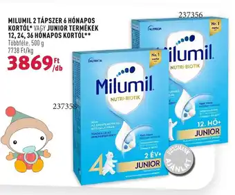 Rossmann MILUMIL 2 TÁPSZER 6 HÓNAPOS KORTÓL stb. 500 g ajánlat