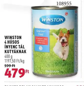Rossmann WINSTON 4 HÚSOS ÍNYENC TÁL KUTYÁKNAK 400 g ajánlat