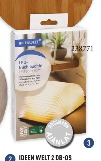 Rossmann IDEEN WELT LED KÖNYVFÉNY 1 db ajánlat