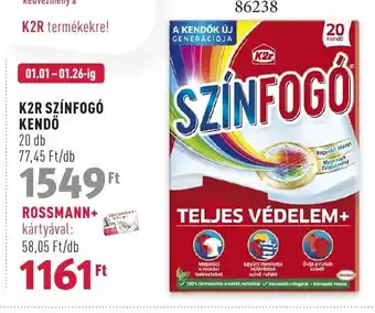 Rossmann K2R SZÍNFOGÓ KENDŐ 20 db ajánlat