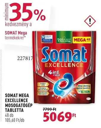 Rossmann SOMAT MEGA EXCELLENCE MOSOGATÓGÉP TABLETTA 48 db ajánlat