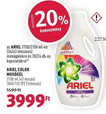Rossmann ARIEL COLOR MOSÓGÉL 2150ml ajánlat