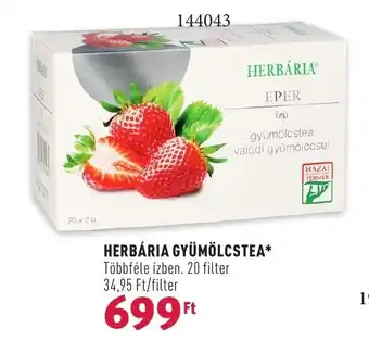 Rossmann HERBÁRIA GYÜMÖLCSTEA 20 filter ajánlat
