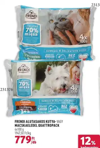 Rossmann FRENDI ALUTASAKOS KUTYA-VAGY MACSKAELEDEL QUATTROPACK 4x100g ajánlat