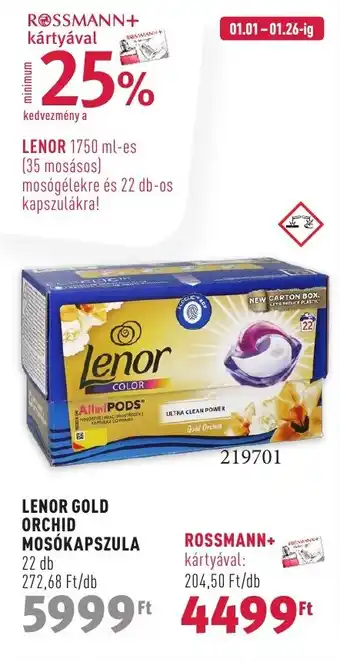LENOR GOLD ORCHID MOSÓKAPSZULA 22db