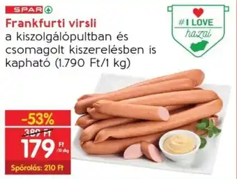Interspar Frankfurti virsli 10dkg ajánlat