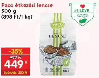 Paco étkezési lencse 500g