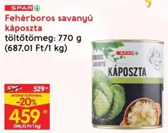Fehérboros savanyú káposzta 770g