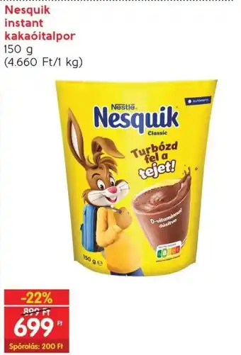 Interspar Nesquik instant kakaóitalpor 150g ajánlat