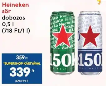 Interspar Heineken sör dobozos 0,5l ajánlat
