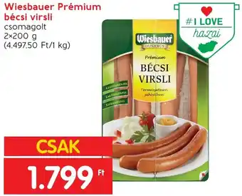 Interspar Wiesbauer Prémium bécsi virsli 2x200g ajánlat