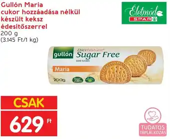 Interspar Gullón Maria cukor hozzáadása nélkül készült keksz édesítőszerrel 200g ajánlat