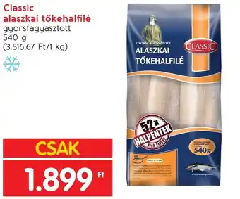 Interspar Classic alaszkai tőkehalfilé 540g ajánlat